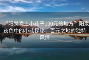 “陽泉晚上小巷子100元的地方”陽泉夜色中的小巷探秘，百元之地的獨特風情