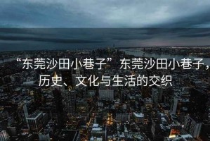 “東莞沙田小巷子”東莞沙田小巷子，歷史、文化與生活的交織