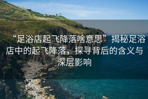 “足浴店起飛降落啥意思”揭秘足浴店中的起飛降落，探尋背后的含義與深層影響