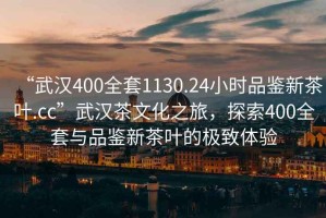 “武漢400全套1130.24小時品鑒新茶葉.cc”武漢茶文化之旅，探索400全套與品鑒新茶葉的極致體驗