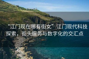 “江門現(xiàn)在哪有街女”江門現(xiàn)代科技探索，街頭服務(wù)與數(shù)字化的交匯點