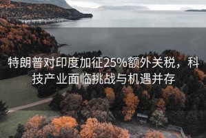 特朗普對印度加征25%額外關(guān)稅，科技產(chǎn)業(yè)面臨挑戰(zhàn)與機(jī)遇并存
