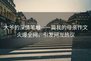 大爺?shù)纳钋楣P觸—一篇我的母親作文火爆全網(wǎng)，引發(fā)網(wǎng)友熱議