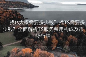 “找ts大概需要多少錢”找TS需要多少錢？全面解析TS服務(wù)費(fèi)用構(gòu)成及市場行情