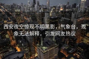 西安夜空驚現(xiàn)不明黑影，氣象臺，現(xiàn)象無法解釋，引發(fā)網(wǎng)友熱議