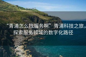 “青浦怎么找服務(wù)啊”青浦科技之旅，探索服務(wù)領(lǐng)域的數(shù)字化路徑