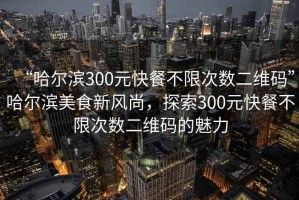 “哈爾濱300元快餐不限次數(shù)二維碼”哈爾濱美食新風尚，探索300元快餐不限次數(shù)二維碼的魅力