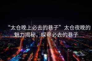 “太倉晚上必去的巷子”太倉夜晚的魅力揭秘，探尋必去的巷子