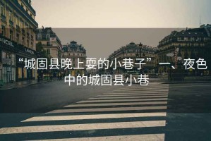 “城固縣晚上耍的小巷子”一、夜色中的城固縣小巷