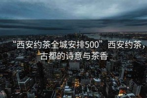 “西安約茶全城安排500”西安約茶，古都的詩意與茶香