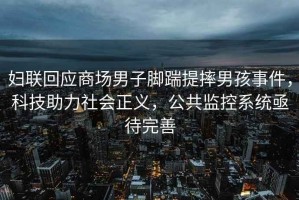 婦聯(lián)回應商場男子腳踹提摔男孩事件，科技助力社會正義，公共監(jiān)控系統(tǒng)亟待完善