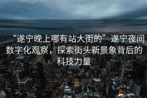 “遂寧晚上哪有站大街的”遂寧夜間數(shù)字化觀察，探索街頭新景象背后的科技力量