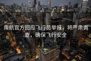 南航官方回應飛行員舉報，將嚴肅調(diào)查，確保飛行安全