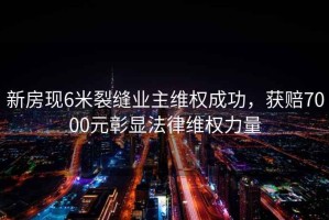 新房現(xiàn)6米裂縫業(yè)主維權成功，獲賠7000元彰顯法律維權力量