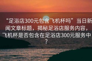 “足浴店300元包含飛機杯嗎”當(dāng)日新聞文章標(biāo)題，揭秘足浴店服務(wù)內(nèi)容，飛機杯是否包含在足浴店300元服務(wù)中？