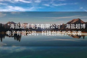 “海鹽超博電子有限公司”海鹽超博電子有限公司，科技創(chuàng)新的先驅(qū)者