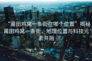 “莆田雞窩一條街在哪個(gè)位置”揭秘莆田雞窩一條街，地理位置與科技元素共融