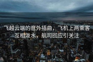 飛越云端的意外插曲，飛機(jī)上兩乘客互相潑水，航司回應(yīng)引關(guān)注