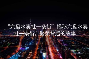“六盤水賣批一條街”揭秘六盤水賣批一條街，繁榮背后的故事