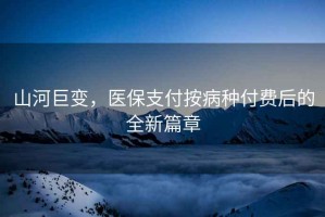 山河巨變，醫(yī)保支付按病種付費后的全新篇章