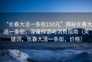 “長春大活一條街150元”揭秘長春大活一條街，深度探索與消費指南（關(guān)鍵詞，長春大活一條街，價格）