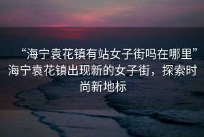 “海寧袁花鎮(zhèn)有站女子街嗎在哪里”海寧袁花鎮(zhèn)出現(xiàn)新的女子街，探索時尚新地標(biāo)