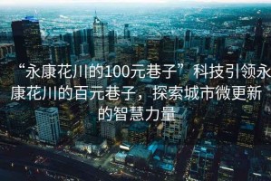 “永康花川的100元巷子”科技引領(lǐng)永康花川的百元巷子，探索城市微更新的智慧力量