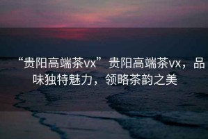 “貴陽高端茶vx”貴陽高端茶vx，品味獨特魅力，領(lǐng)略茶韻之美