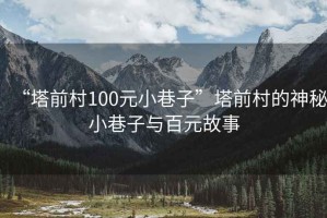 “塔前村100元小巷子”塔前村的神秘小巷子與百元故事