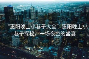 “惠陽晚上小巷子大全”惠陽晚上小巷子探秘，一場夜色的盛宴