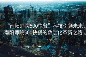 “南陽師院500快餐”科技引領(lǐng)未來，南陽師院500快餐的數(shù)字化革新之路