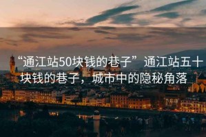 “通江站50塊錢的巷子”通江站五十塊錢的巷子，城市中的隱秘角落