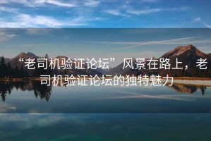 “老司機驗證論壇”風(fēng)景在路上，老司機驗證論壇的獨特魅力