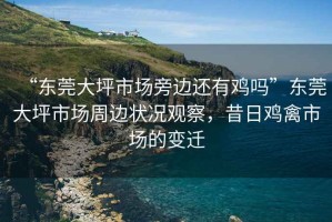 “東莞大坪市場旁邊還有雞嗎”東莞大坪市場周邊狀況觀察，昔日雞禽市場的變遷