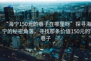 “海寧150元的巷子在哪里呀”探尋海寧的秘密角落，尋找那條價(jià)值150元的巷子