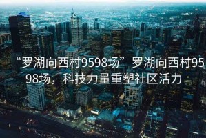 “羅湖向西村9598場”羅湖向西村9598場，科技力量重塑社區(qū)活力