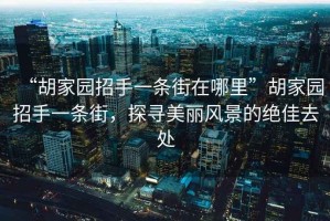 “胡家園招手一條街在哪里”胡家園招手一條街，探尋美麗風景的絕佳去處