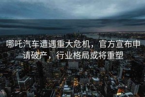 哪吒汽車遭遇重大危機，官方宣布申請破產(chǎn)，行業(yè)格局或?qū)⒅厮? title=