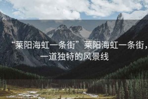 “萊陽海虹一條街”萊陽海虹一條街，一道獨特的風(fēng)景線