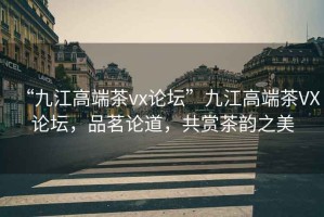 “九江高端茶vx論壇”九江高端茶VX論壇，品茗論道，共賞茶韻之美