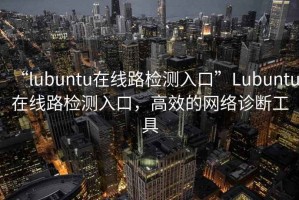 “l(fā)ubuntu在線路檢測(cè)入口”Lubuntu在線路檢測(cè)入口，高效的網(wǎng)絡(luò)診斷工具