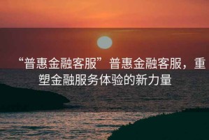 “普惠金融客服”普惠金融客服，重塑金融服務(wù)體驗的新力量
