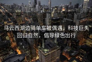 馬云西湖邊騎單車被偶遇，科技巨頭回歸自然，倡導(dǎo)綠色出行