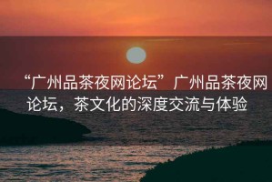 “廣州品茶夜網(wǎng)論壇”廣州品茶夜網(wǎng)論壇，茶文化的深度交流與體驗(yàn)