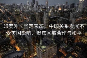 印度外長堅定表態(tài)，中印關(guān)系發(fā)展不受美國影響，聚焦區(qū)域合作與和平