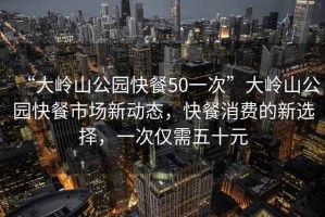 “大嶺山公園快餐50一次”大嶺山公園快餐市場新動態(tài)，快餐消費的新選擇，一次僅需五十元