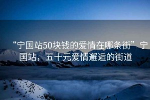 “寧國站50塊錢的愛情在哪條街”寧國站，五十元愛情邂逅的街道