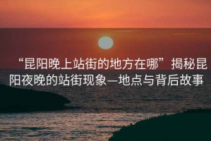 “昆陽(yáng)晚上站街的地方在哪”揭秘昆陽(yáng)夜晚的站街現(xiàn)象—地點(diǎn)與背后故事