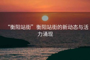 “衡陽站街”衡陽站街的新動(dòng)態(tài)與活力涌現(xiàn)