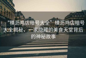 “橫瀝雞店暗號大全”橫瀝雞店暗號大全揭秘，一家隱藏的美食天堂背后的神秘故事